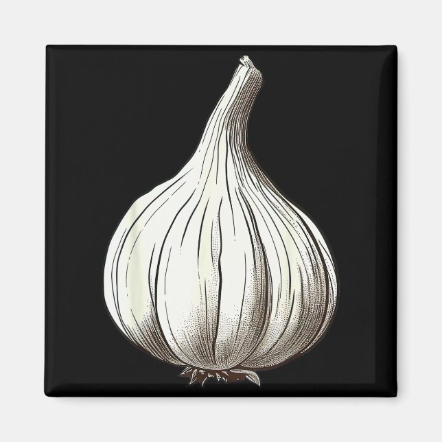 Garlic Lazy Easy Funny Matching Halloween Costume  Magnet (Front)