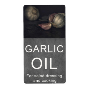 Garlic oil label
