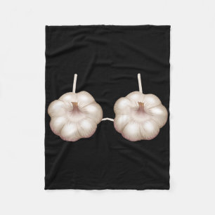 Garlic Outfit Bra Funny Halloween Costume Women Fleece Blanket