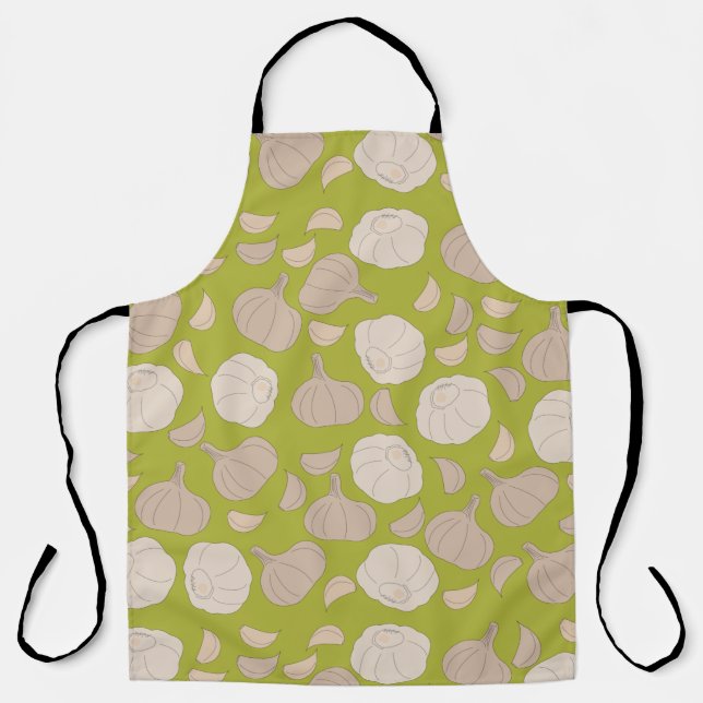 Garlic Pattern - Garlic Cloves & Bulb Apron (Front)