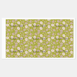 Garlic Pattern - Garlic Cloves & Bulb Food Label