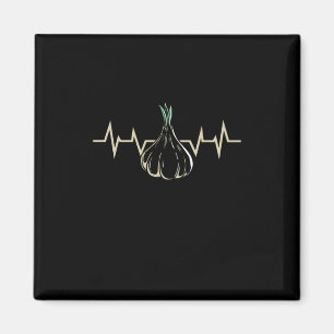 Garlic Plant Heartbeat Magnet