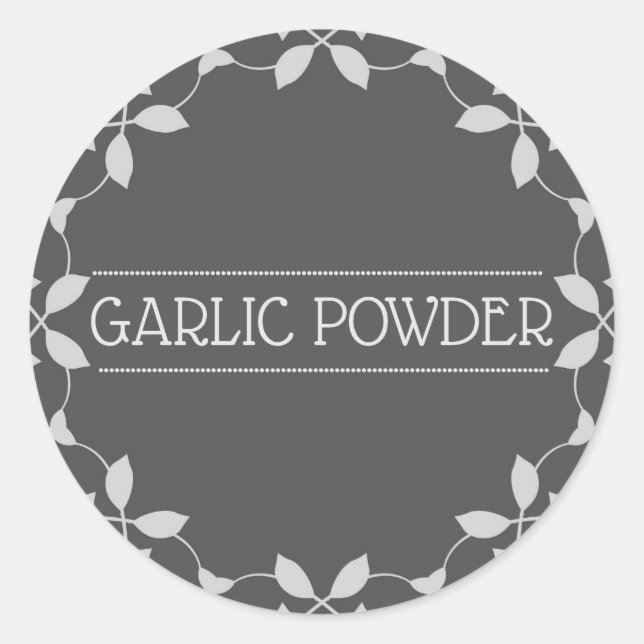 Garlic Powder Spice Jar Stickers (Front)