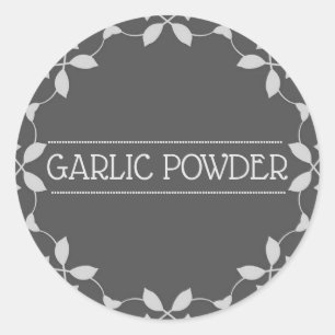 Garlic Powder Spice Jar Stickers