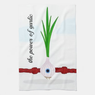 Garlic Power - Strong & Fearless Tee Tea Towel