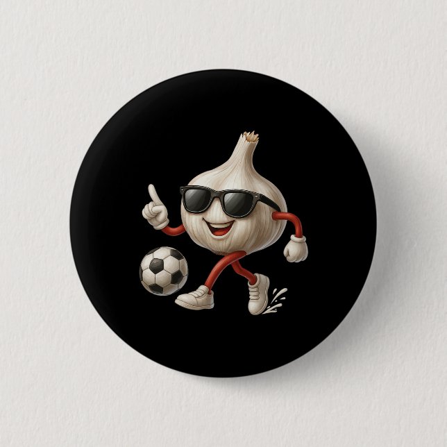 Garlic Soccer  6 Cm Round Badge (Front)