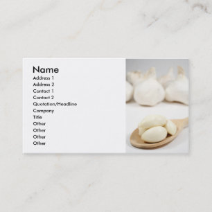 Garlic still life business card