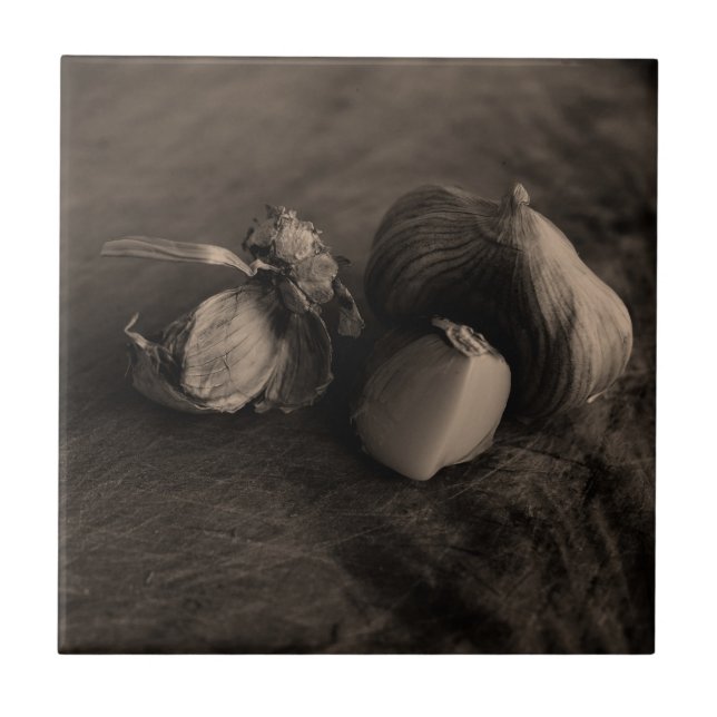Garlic Still Life Fine Art Photograph Tile (Front)