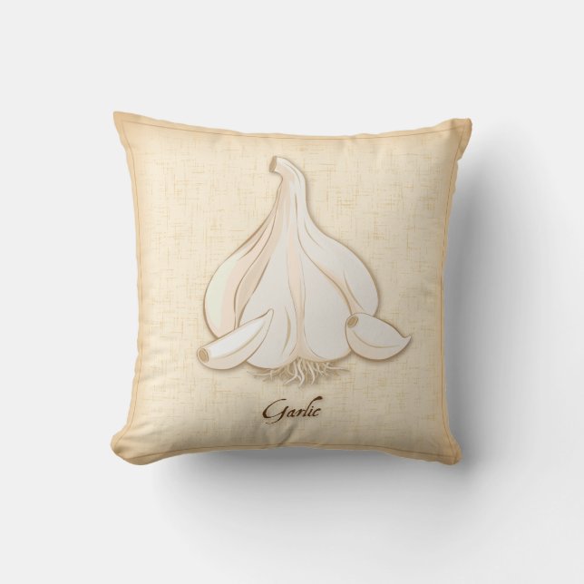 Garlic Throw Pillow (Front)