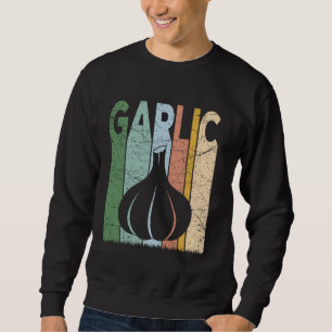 Garlic Vintage Garlic Farmer Retro Vegetables Farm Sweatshirt