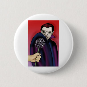 Garlic Wards off the Vampire's Bite 6 Cm Round Badge