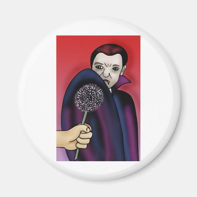 Garlic Wards off the Vampire's Bite Magnet (Front)