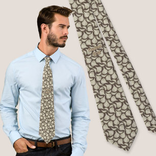 Garlic Woodcut Pattern Tie
