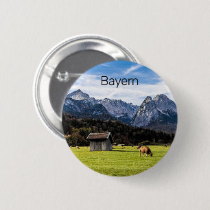Garmisch Partenkirchen Alps Bavaria Germany 6 Cm Round Badge