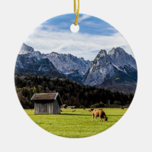 Garmisch Partenkirchen Alps Bavaria Germany Ceramic Tree Decoration