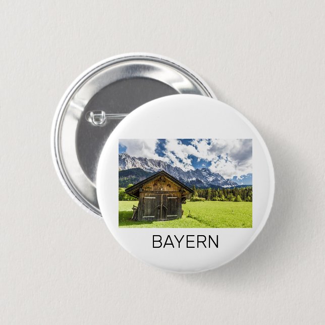 Garmisch Partenkirchen Bavaria Alps Panorama 6 Cm Round Badge (Front & Back)