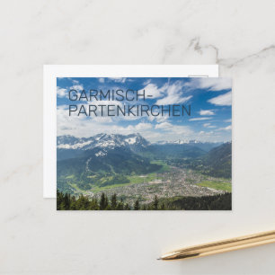 Garmisch-Partenkirchen Bavaria Alps Panorama Gift Holiday Postcard