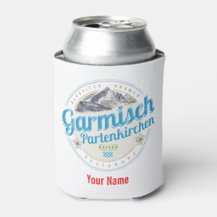 Garmisch Partenkirchen Bavaria Vintage Alps Can Cooler