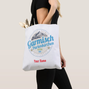 Garmisch Partenkirchen Bavaria Vintage Alps Keycha Tote Bag
