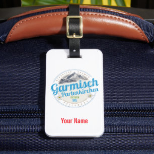 Garmisch Partenkirchen Bavaria Vintage Alps Luggage Tag