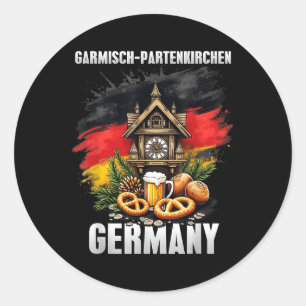 Garmisch-partenkirchen Germany Souvenir Travel Classic Round Sticker