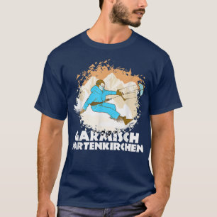 Garmisch Partenkirchen Winter Sport Design Skiing T-Shirt