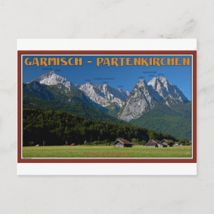 Garmisch - The Zugspitze and Alpspitze Postcard