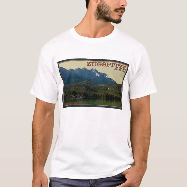 Garmisch - Zugspitze above the Eibsee T-Shirt (Front)