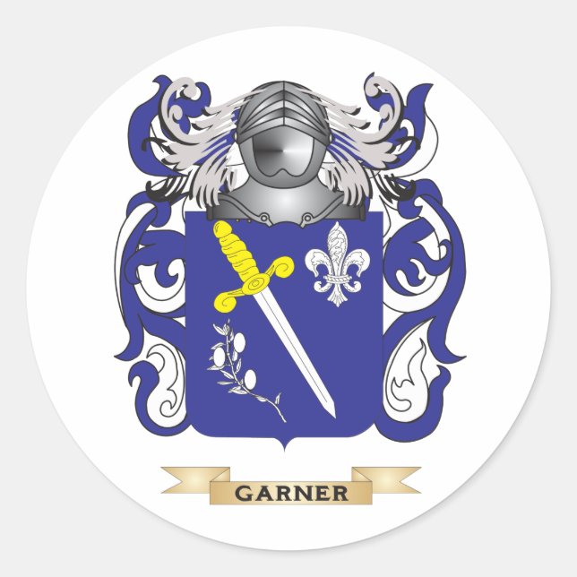 Garner Coat of Arms (Family Crest) Classic Round Sticker (Front)