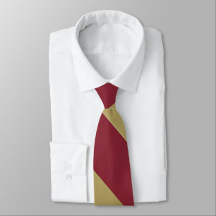 Garnet and Gold Broad University Stripe Tie