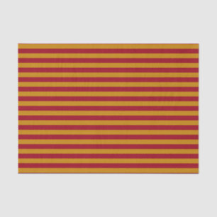 Garnet and Gold Stripes Tissue Paper