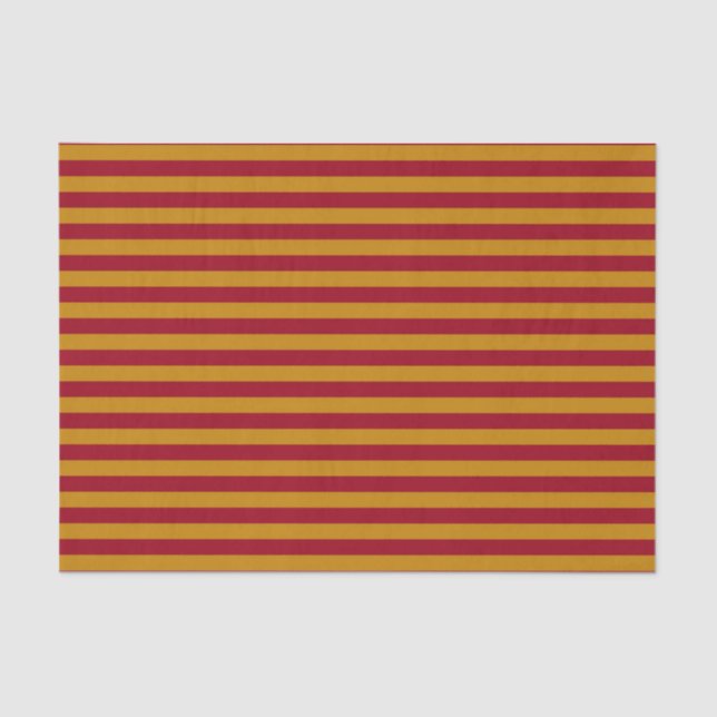 Garnet and Gold Stripes Tissue Paper (Front)