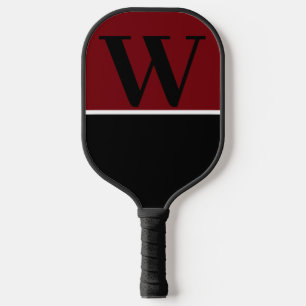 Garnet & Black College Monogram Pickleball Paddle