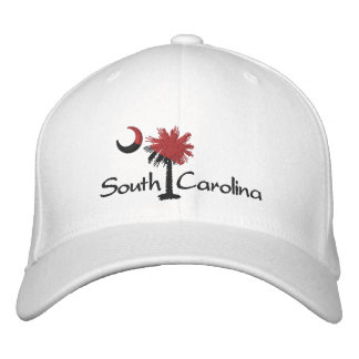 Garnet/Black South Carolina Palmetto Moon Embroide Embroidered Hat