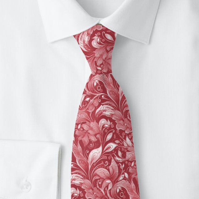Garnet Botanical Batik Tie (Creator Uploaded)