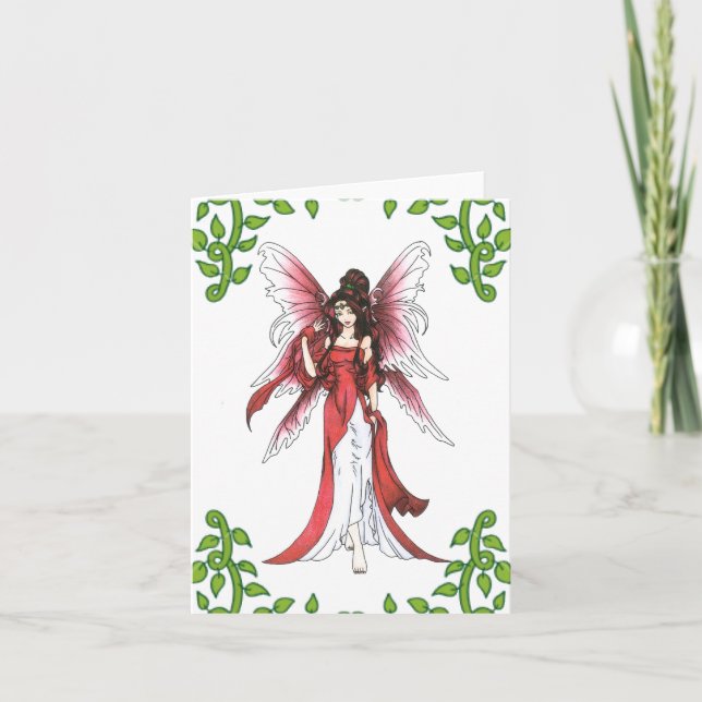Garnet Faerie Note Card (Front)