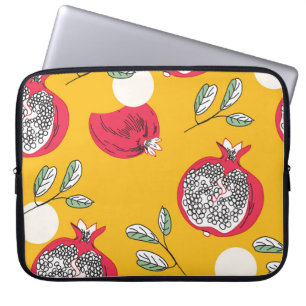 Garnet Fruit: Hand-Drawn Vintage Pattern. Laptop Sleeve