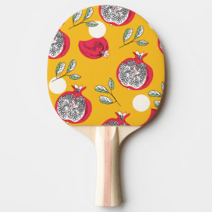 Garnet Fruit: Hand-Drawn Vintage Pattern. Ping Pong Paddle