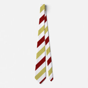 Garnet Gold and White Custom Regimental Stripe Tie