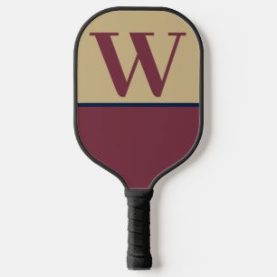 Garnet & Gold College Monogram Pickleball Paddle
