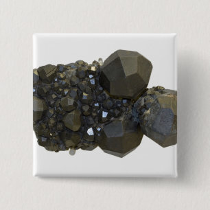 Garnet in Natural Form 15 Cm Square Badge