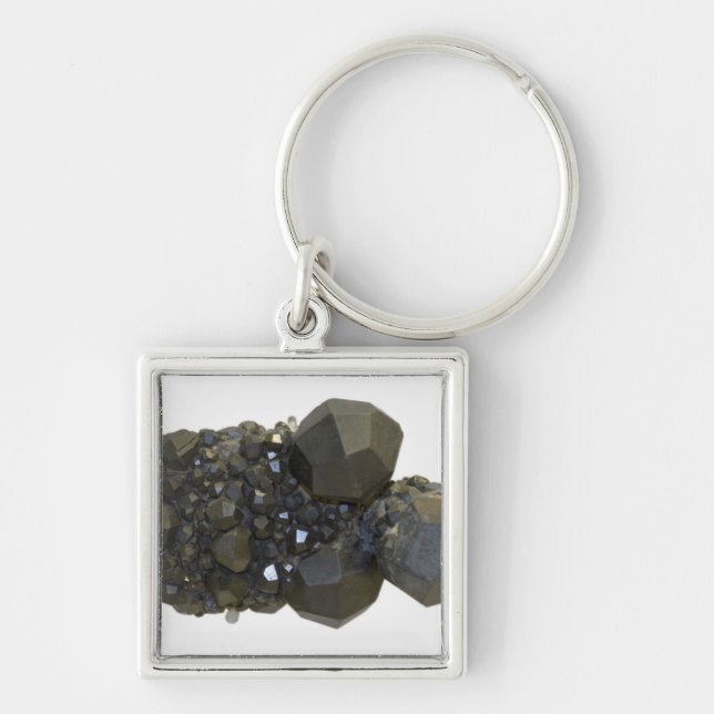 Garnet in Natural Form Key Ring (Front)