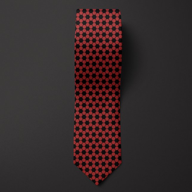 Garnet Red Futbol Soccer Ball Pattern Tie (Creator Uploaded)