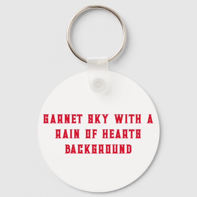 Garnet Sky: A Shower of Hearts" Key Ring (Back)