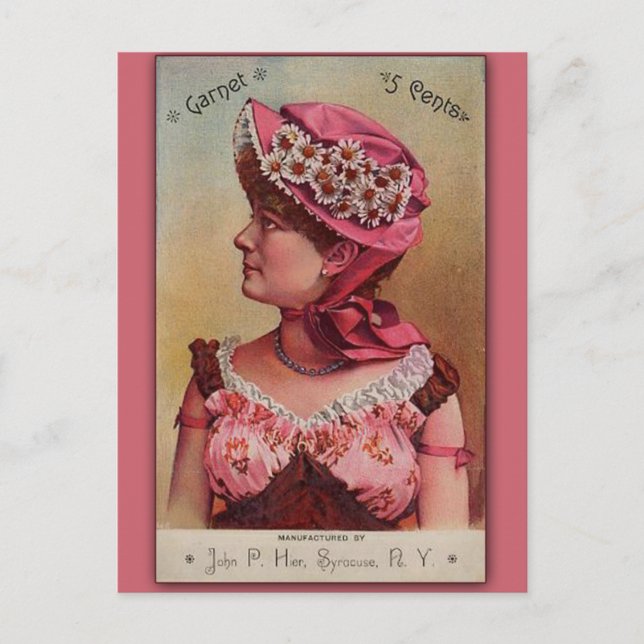 Garnet Vintage Victorian Art Card (Front)