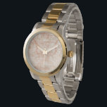 Garnet Weft Watch<br><div class="desc">Garnet Weft III by June Erica Vess. Done in a peach-like colour, this design resembles the appearance of distressed fabric.</div>