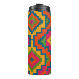 Garrafa Térmica Portátil CORES GEOMÉTRICO Thermal Tumbler