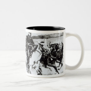 Garret brings in Billy the Kid, 1880 Two-Tone Coffee Mug