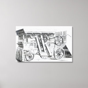Garrett and Sons Patent Combined Threshing Canvas Print