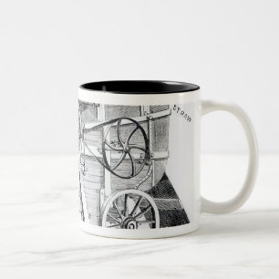 Garrett and Sons Patent Combined Threshing Two-Tone Coffee Mug